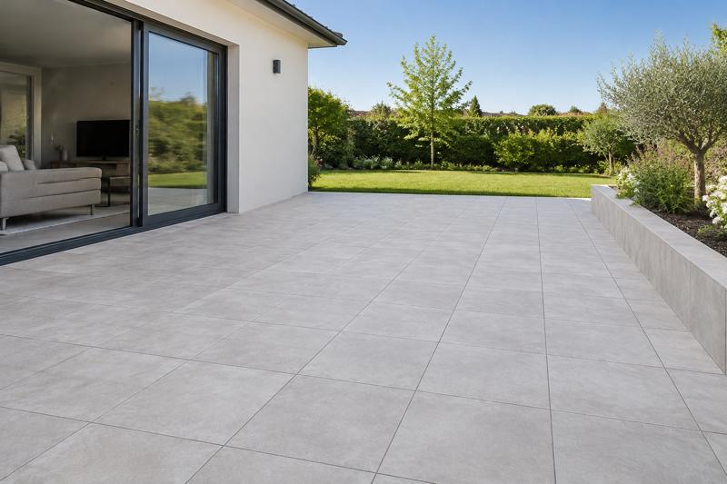 Terrasse carrelée