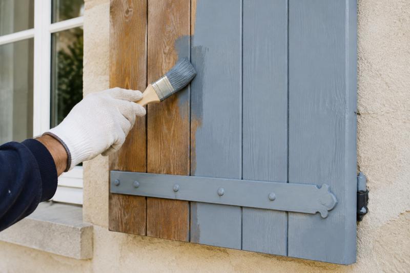 Peinture volets bois