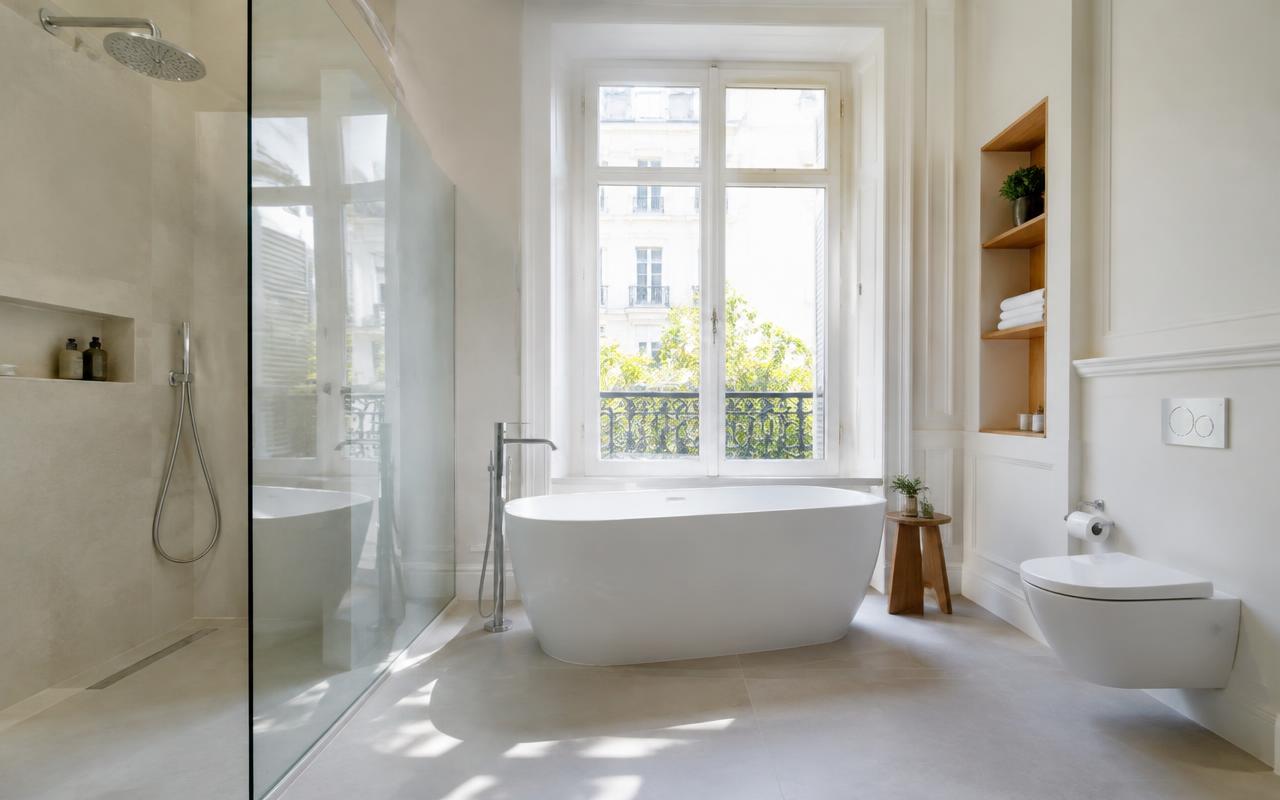 Douche, baignoire et sanitaires